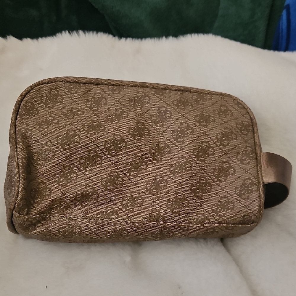 Men's Metallic Brown Travel Dopp Kit Toiletry Bag